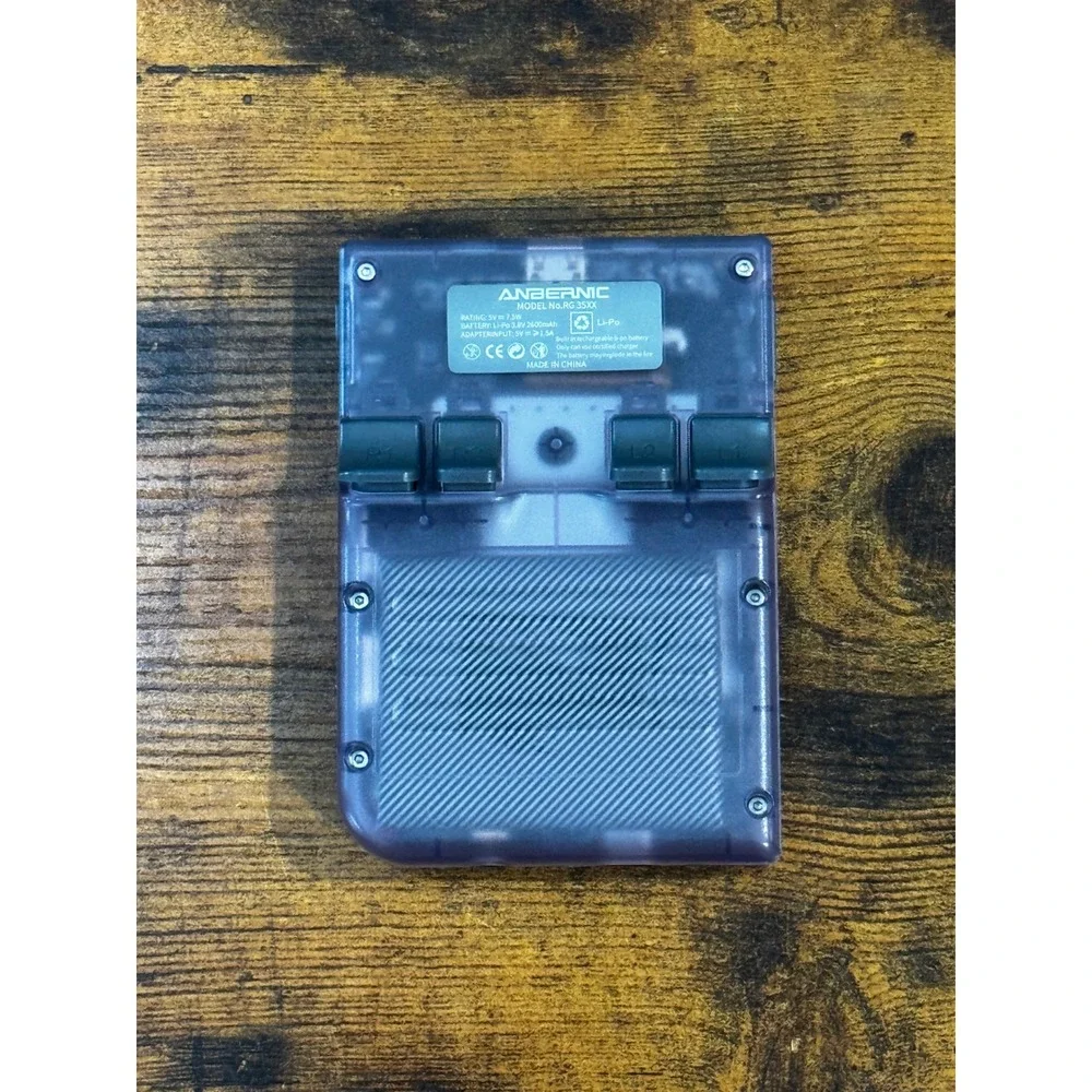 Anbernic RG35XX Transparent Purple Handheld Console Parts Repair Only
